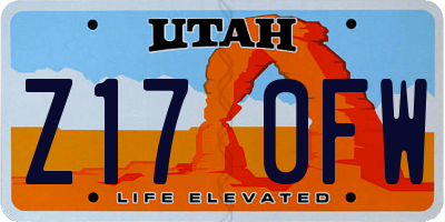 UT license plate Z170FW
