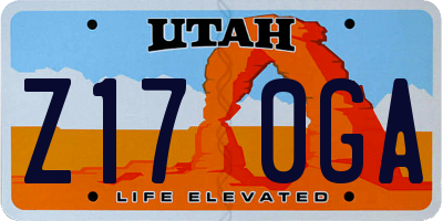 UT license plate Z170GA