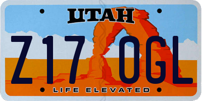 UT license plate Z170GL