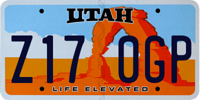UT license plate Z170GP