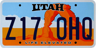 UT license plate Z170HQ