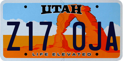 UT license plate Z170JA
