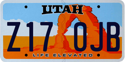 UT license plate Z170JB