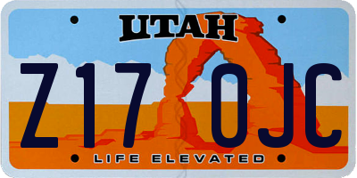 UT license plate Z170JC