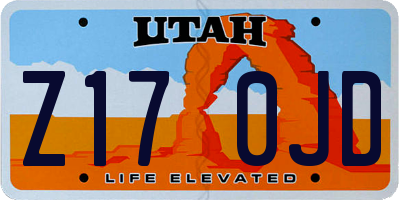 UT license plate Z170JD