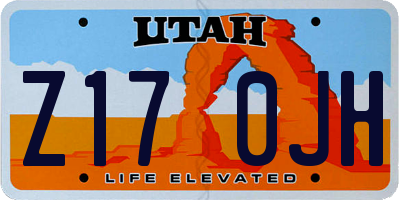 UT license plate Z170JH