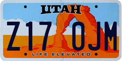 UT license plate Z170JM