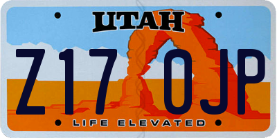 UT license plate Z170JP
