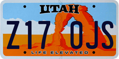 UT license plate Z170JS