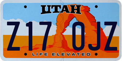 UT license plate Z170JZ