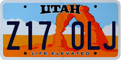 UT license plate Z170LJ