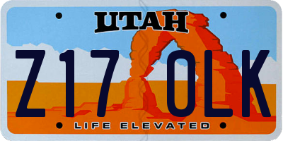 UT license plate Z170LK