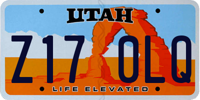 UT license plate Z170LQ