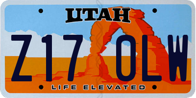 UT license plate Z170LW