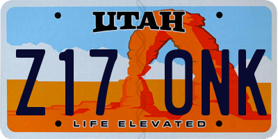 UT license plate Z170NK