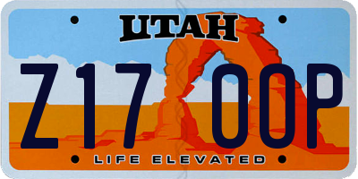 UT license plate Z170OP