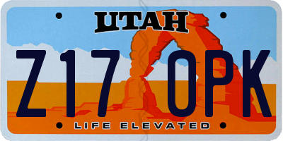 UT license plate Z170PK