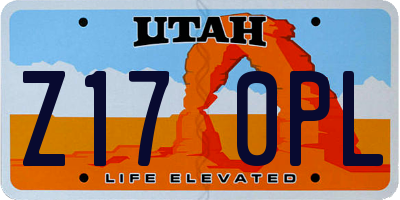 UT license plate Z170PL