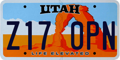 UT license plate Z170PN