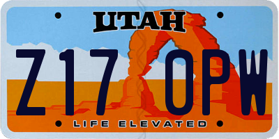 UT license plate Z170PW