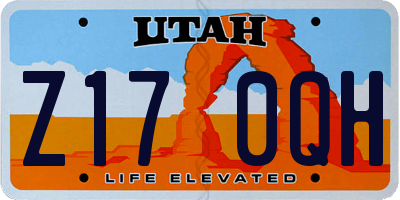 UT license plate Z170QH
