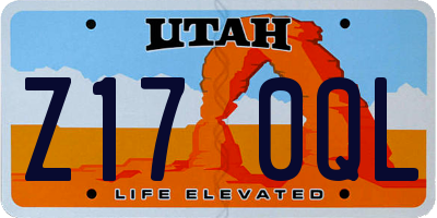 UT license plate Z170QL
