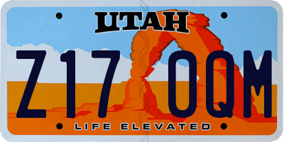 UT license plate Z170QM