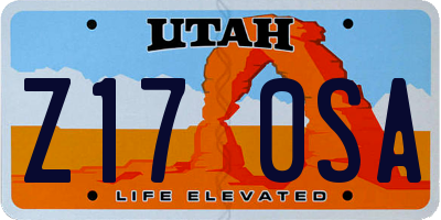 UT license plate Z170SA