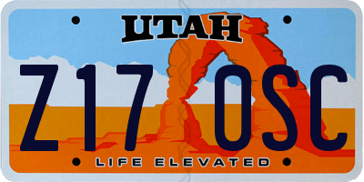 UT license plate Z170SC