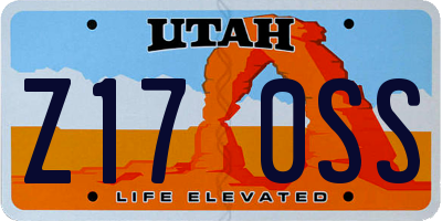 UT license plate Z170SS