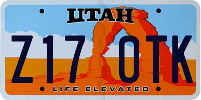 UT license plate Z170TK