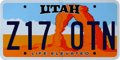 UT license plate Z170TN