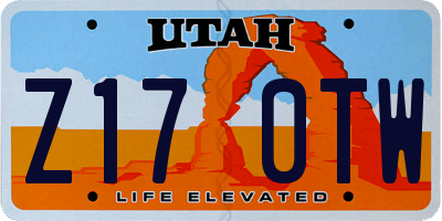 UT license plate Z170TW