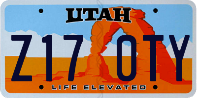 UT license plate Z170TY