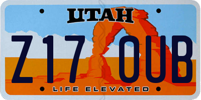 UT license plate Z170UB