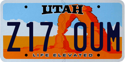 UT license plate Z170UM