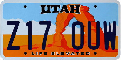 UT license plate Z170UW