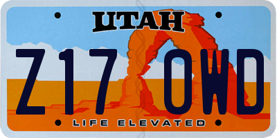UT license plate Z170WD