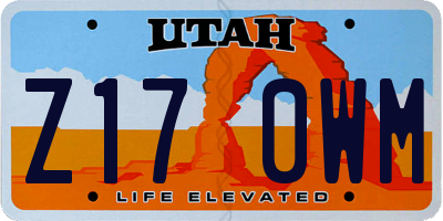 UT license plate Z170WM