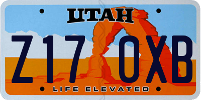 UT license plate Z170XB