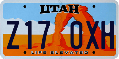 UT license plate Z170XH