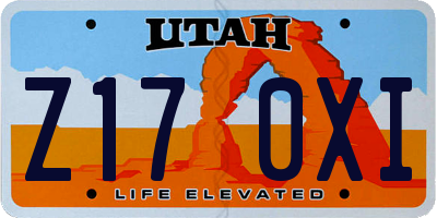 UT license plate Z170XI