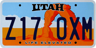 UT license plate Z170XM