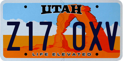UT license plate Z170XV
