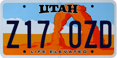 UT license plate Z170ZD