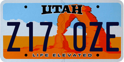 UT license plate Z170ZE