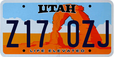 UT license plate Z170ZJ