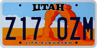 UT license plate Z170ZM