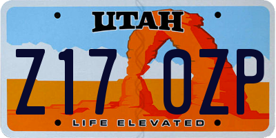 UT license plate Z170ZP