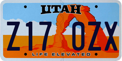 UT license plate Z170ZX